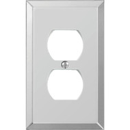 Amerelle 1-Gang Acrylic Outlet Wall Plate  Beveled Mirror