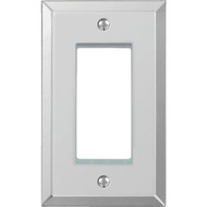 Amerelle 1-Gang Acrylic Rocker Decorator Wall Plate  Beveled Mirror