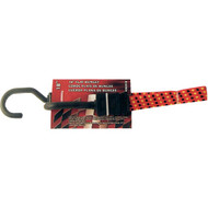 Erickson 3/4 In. x 18 In. Flat Bungee Cord  Red/Black