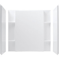 Sterling Accor 48 In. x 55.125 In. x 36 In. Alcove Shower Wall Set in White (3-Piece)