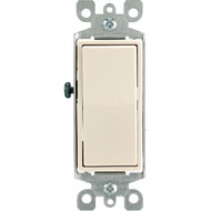 Leviton Decora Residential Grade 15 Amp Rocker Single Pole Switch  (Light Almond  (10-Pack)