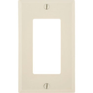 Leviton Decora 1-Gang Smooth Plastic Rocker Decorator Wall Plate  Light Almond