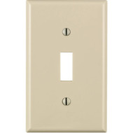 Leviton 1-Gang Thermoplastic Nylon Toggle Switch Wall Plate  Light Almond