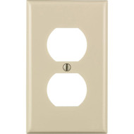 Leviton Commercial Grade 1-Gang Thermoplastic Outlet Wall Plate  Light Almond