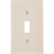 Leviton 1-Gang Plastic Toggle Switch Wall Plate  Light Almond