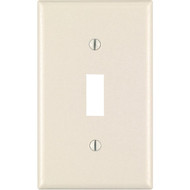 Leviton 1-Gang Plastic Toggle Switch Wall Plate  Light Almond (10-Pack)
