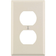 Leviton 1-Gang Smooth Plastic Outlet Wall Plate  Light Almond (10-Pack)