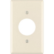 Leviton 1-Gang Smooth Plastic Single Outlet Wall Plate  Light Almond
