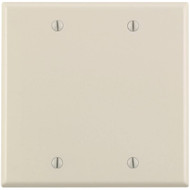 Leviton 2-Gang Standard Thermoset Blank Wall Plate  Light Almond