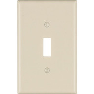 Leviton 1-Gang Smooth Plastic Mid-Way Toggle Switch Wall Plate  Light Almond