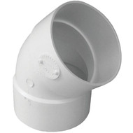 IPEX Canplas 3 In. SDR 35  45 Deg. PVC Sewer and Drain Elbow (1/8 Bend)