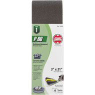 Gator Blade 3 In. x 21 In. 60 Grit Heavy-Duty Sanding Belt (4-Pack)