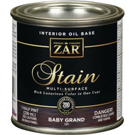 ZAR Oil-Based Wood Stain  Baby Grand  1/2 Pt.