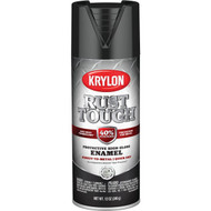 Krylon Rust Tough 12 Oz. Gloss Alkyd Enamel Spray Paint  Black