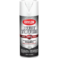 Krylon Rust Tough 12 Oz. Semi-Gloss Alkyd Enamel Spray Paint  White