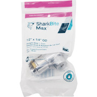 SharkBite 1/2 In. x 1/4 In. Compression Brass Straight Stop Valve