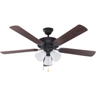 Home Impressions Sherwood 52 In. Oil Rubbed Bronze Ceiling Fan with Light Kit