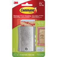 Command Sticky Nail Wire-Backed Hanger  Silver  1 Hanger  4 Large Strips  2 Pairs of Mini Strips