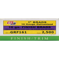 Grip-Rite 16-Gauge Galvanized Straight Finish Nail  1 In. (2500 Ct.)