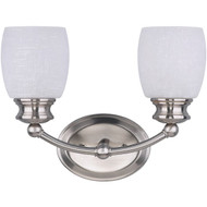 Home Impressions Palms 2-Bulb Brushed Nickel Vanity Bath Light Bar