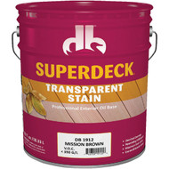 Duckback SUPERDECK Transparent Exterior Stain  Mission Brown  5 Gal.
