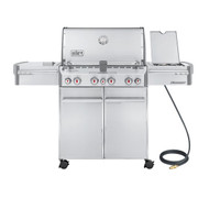 Weber Summit S-470 4-Burner Stainless Steel 48 800-BTU Natural Gas Grill with 12 000-BTU Side -Burner