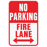 Hy-Ko Heavy-Duty Aluminum Sign  No Parking Fire Lane