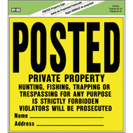 Hy-Ko Heavy Gauge Plastic Sign  Posted Private Property (10-Pack)