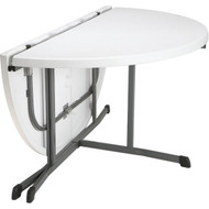 Lifetime 5 Ft. White Granite Round Commercial Folding Table
