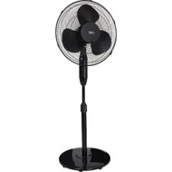 Best Comfort 16 In. 3-Speed Extends to 49 In. H. Black Oscillating Pedestal Fan