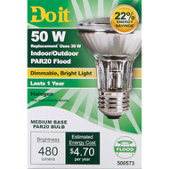 Do it 50W Equivalent Clear Medium Base PAR20 Halogen Floodlight Light Bulb