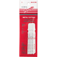 Milwaukee T-Shank 3 In. x 14 TPI Bi-Metal Jig Saw Blade  Metal Cutting (5-Pack)