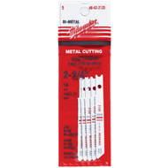 Milwaukee U-Shank 2-3/4 In. x 18 TPI Bi-Metal Jig Saw Blade  Metal Cutting (5-Pack)