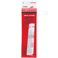 Milwaukee U-Shank 3-5/8 In. x 14 TPI Bi-Metal Jig Saw Blade  Metal Cutting (5-Pack)
