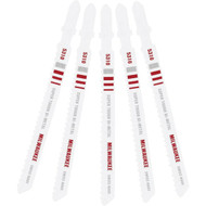 Milwaukee T-Shank 4 In. x 10 TPI Bi-Metal Jig Saw Blade  Wood with Nails (5-Pack)