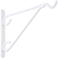 National 8 In. White Vinyl-Coated Steel Plant Hanger Bracket