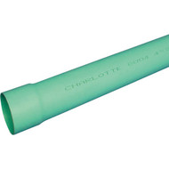 Charlotte Pipe 4 In. x 20 Ft. Solid SDR 35 PVC Drain & Sewer Pipe  Belled End
