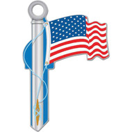 Lucky Line American Flag Design Decorative House Key  KW11