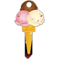 Lucky Line Ice Cream Design Decorative House Key  KW11