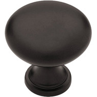 Liberty Flat Black 1-1/4 In. Cabinet Knob  (2-Pack)