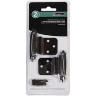 Liberty Oil Rubbed Bronze 3/8 In. Self-Closing Inset Hinge  (2-Pack)