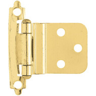 Liberty Polished Brass 3/8 In. Self-Closing Inset Hinge  (2-Pack)
