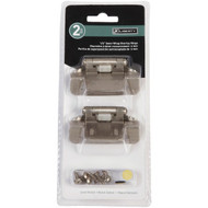 Liberty 1/4 In. Satin Nickel Self-Closing Semi-Wrap Overlay Hinge (2-Pack)