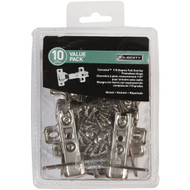Liberty Full Overlay Frameless Nickel Plated 35 mm 110 Degree European Hinge  (2-Pack)