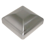 Hartford Standard 3-1/2 In. x 3-1/2 In. Solid Aluminum Press-On Silver Post Cap