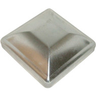 Hartford Standard 5-1/2 In. x 5-1/2 In. Galvanized Steel Press-On Silver Post Cap