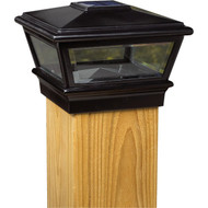 Deckorators Versacap 6 In. x 6 In. Black Solar Post Cap