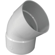 IPEX Canplas 6 In. SDR 35 45 Deg. PVC Sewer and Drain Elbow (1/8 Bend)