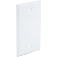 Bell Single Gang Rectangular Die-Cast Metal White Blank Outdoor Box Cover  Carded