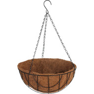 Best Garden 12 In. Steel Rod Black Powder Coat Hanging Plant Basket
